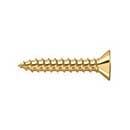 Deltana [SCWB775CR003] Solid Brass Wood Screw - #7 x 3/4&quot; - Flat Head - Phillips - Polished Brass (PVD) Finish