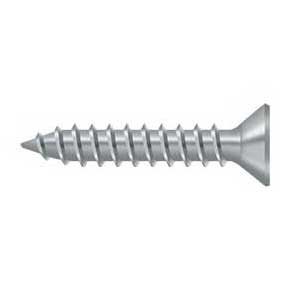 Deltana [SCWS910U26D] Steel Wood Screw - #9 x 1" - Flat Head - Phillips - Brushed Chrome Finish