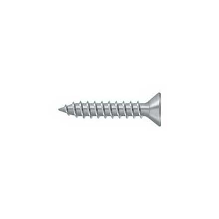 Deltana [SCWS910U26D] Steel Wood Screw - #9 x 1&quot; - Flat Head - Phillips - Brushed Chrome Finish