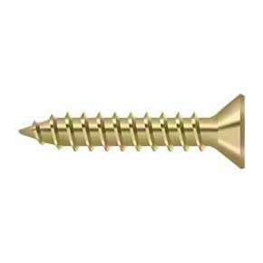 Deltana [SCWS910U2D] Steel Wood Screw - #9 x 1" - Flat Head - Phillips - Zinc Dichromate Finish