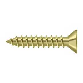Deltana [SCWS910U3] Steel Wood Screw - #9 x 1" - Flat Head - Phillips - Polished Brass Finish