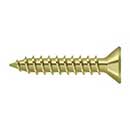 Deltana [SCWS910U3] Steel Wood Screw - #9 x 1&quot; - Flat Head - Phillips - Polished Brass Finish