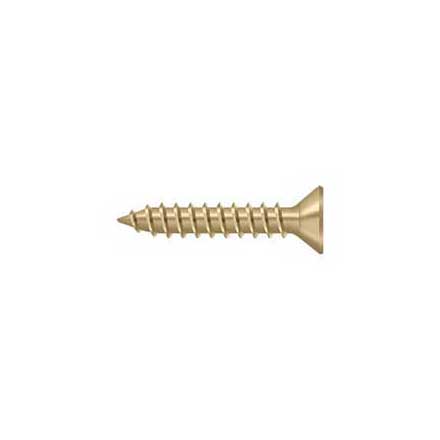 Deltana [SCWS910U4] Steel Wood Screw - #9 x 1&quot; - Flat Head - Phillips - Brushed Brass Finish