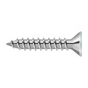 Deltana [SCWS910USPW] Steel Wood Screw - #9 x 1" - Flat Head - Phillips - Prime White Finish