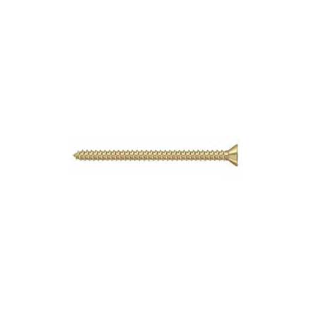 Deltana [SCWS925U4] Steel Wood Screw - #9 x 2 1/2&quot; - Flat Head - Phillips - Brushed Brass Finish