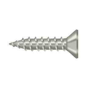 Deltana [SCWS975U15] Steel Wood Screw - #9 x 3/4" - Flat Head - Phillips - Brushed Nickel Finish