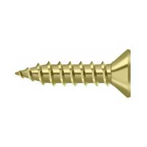 Deltana [SCWS975U3] Steel Wood Screw - #9 x 3/4" - Flat Head - Phillips - Polished Brass Finish