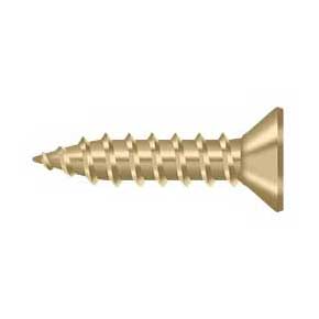 Deltana [SCWS975U4] Steel Wood Screw - #9 x 3/4" - Flat Head - Phillips - Brushed Brass Finish