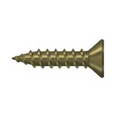 Deltana [SCWS975U5] Steel Wood Screw - #9 x 3/4&quot; - Flat Head - Phillips - Antique Brass Finish