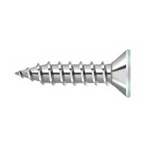 Deltana [SCWS975USP-W] Steel Wood Screw - #9 x 3/4" - Flat Head - Phillips - Prime White Finish