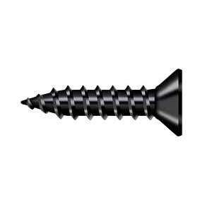 Deltana [SCWS975U1B] Steel Wood Screw - #9 x 3/4" - Flat Head - Phillips - Paint Black Finish