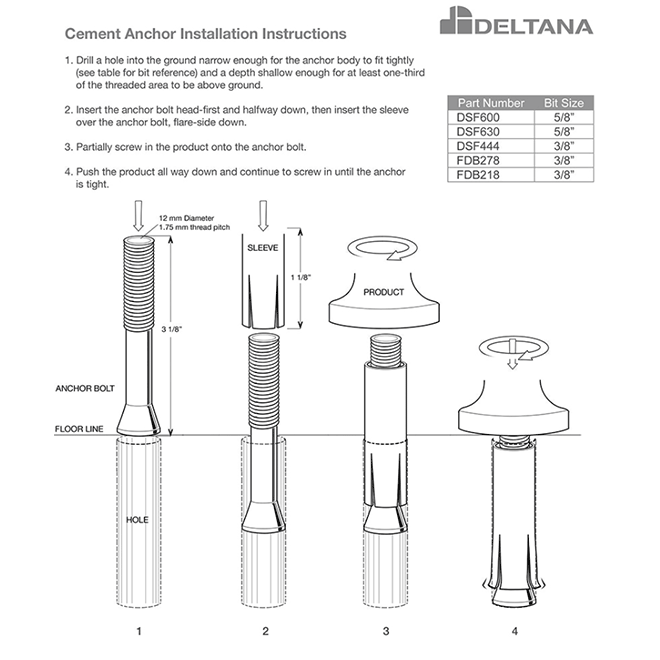 Deltana Door Floor Bumper