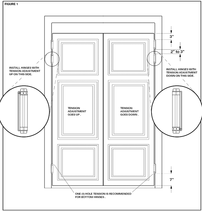 Deltana DASHS Double Action Door Spring Hinge