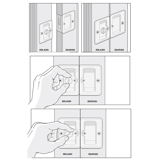 Deltana SDAR325 Pocket Door Lock Receiver