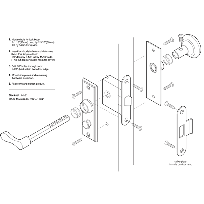 Deltana [SDML334] Storm Door Latch