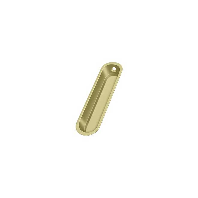 Deltana [FP828U3UNL] Solid Brass Pocket Door Flush Pull Large Oblong