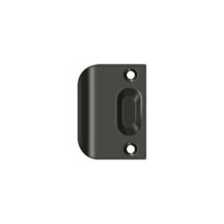 Deltana [FLSP335U10B] Solid Brass Door Ball &amp; Roller Catch Strike Plate - Full Lip - Oil Rubbed Bronze Finish - 2 1/4&quot; L