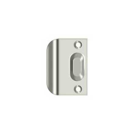 Deltana [FLSP335U14] Solid Brass Door Ball &amp; Roller Catch Strike Plate - Full Lip - Polished Nickel Finish - 2 1/4" L
