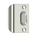 Deltana [FLSP335U14] Solid Brass Door Ball &amp; Roller Catch Strike Plate - Full Lip - Polished Nickel Finish - 2 1/4&quot; L