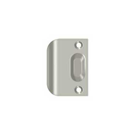 Deltana [FLSP335U15] Solid Brass Door Ball &amp; Roller Catch Strike Plate - Full Lip - Brushed Nickel Finish - 2 1/4&quot; L