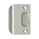 Deltana [FLSP335U15] Solid Brass Door Ball &amp; Roller Catch Strike Plate - Full Lip - Brushed Nickel Finish - 2 1/4&quot; L