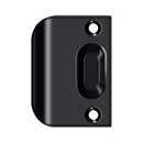 Deltana [FLSP335U19] Solid Brass Door Ball & Roller Catch Strike Plate - Full Lip - Paint Black Finish - 2 1/4" L