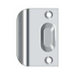 Deltana [FLSP335U26] Solid Brass Door Ball & Roller Catch Strike Plate - Full Lip - Polished Chrome Finish - 2 1/4" L