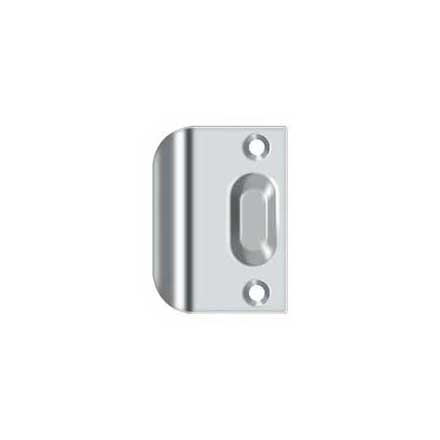 Deltana [FLSP335U26] Solid Brass Door Ball &amp; Roller Catch Strike Plate - Full Lip - Polished Chrome Finish - 2 1/4" L