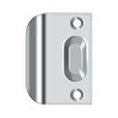 Deltana [FLSP335U26] Solid Brass Door Ball &amp; Roller Catch Strike Plate - Full Lip - Polished Chrome Finish - 2 1/4&quot; L