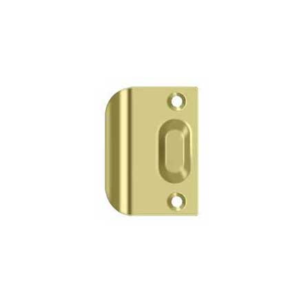 Deltana [FLSP335U3] Solid Brass Door Ball &amp; Roller Catch Strike Plate - Full Lip - Polished Brass Finish - 2 1/4&quot; L