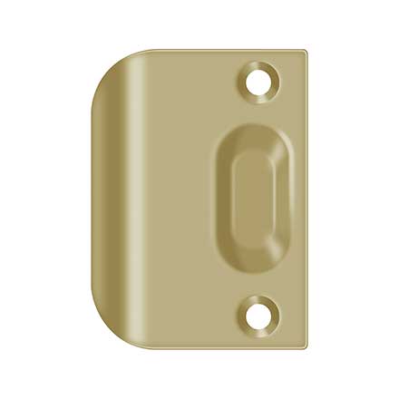 Deltana [FLSP335U4] Solid Brass Door Ball &amp; Roller Catch Strike Plate - Full Lip - Brushed Brass Finish - 2 1/4" L