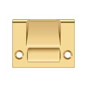 Deltana [SPRCA430CR003] Solid Brass Door Roller Catch Strike Plate - Full Lip - Heavy Duty - Polished Brass (PVD) Finish - 2 1/8" L