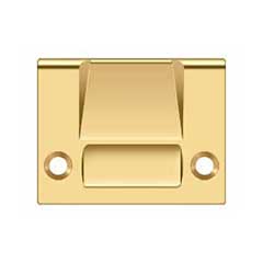 Deltana [SPRCA430CR003] Solid Brass Door Roller Catch Strike Plate - Full Lip - Heavy Duty - Polished Brass (PVD) Finish - 2 1/8&quot; L