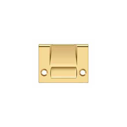Deltana [SPRCA430CR003] Solid Brass Door Roller Catch Strike Plate - Full Lip - Heavy Duty - Polished Brass (PVD) Finish - 2 1/8&quot; L