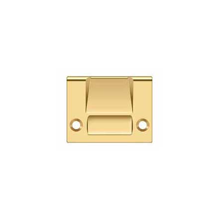 Deltana [SPRCA430CR003] Solid Brass Door Roller Catch Strike Plate - Full Lip - Heavy Duty - Polished Brass (PVD) Finish - 2 1/8&quot; L