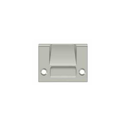 Deltana [SPRCA430U15] Solid Brass Door Roller Catch Strike Plate - Full Lip - Heavy Duty - Brushed Nickel Finish - 2 1/8&quot; L