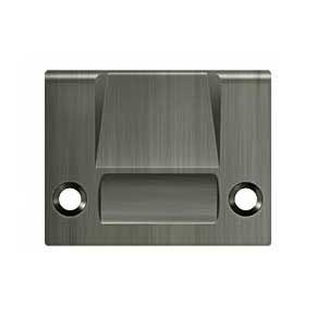 Deltana [SPRCA430U15A] Solid Brass Door Roller Catch Strike Plate - Full Lip - Heavy Duty - Antique Nickel Finish - 2 1/8" L