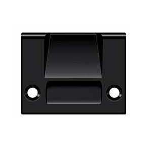 Deltana [SPRCA430U19] Solid Brass Door Roller Catch Strike Plate - Full Lip - Heavy Duty - Paint Black Finish - 2 1/8" L