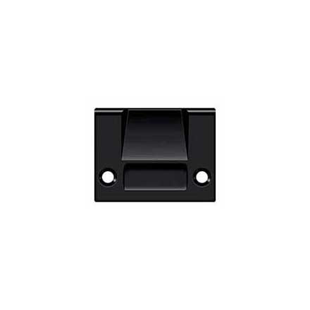 Deltana [SPRCA430U19] Solid Brass Door Roller Catch Strike Plate - Full Lip - Heavy Duty - Paint Black Finish - 2 1/8&quot; L