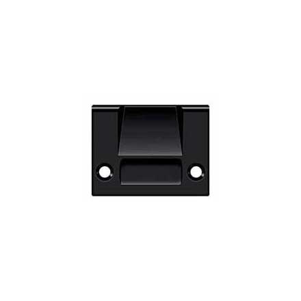 Deltana [SPRCA430U19] Solid Brass Door Roller Catch Strike Plate - Full Lip - Heavy Duty - Paint Black Finish - 2 1/8&quot; L