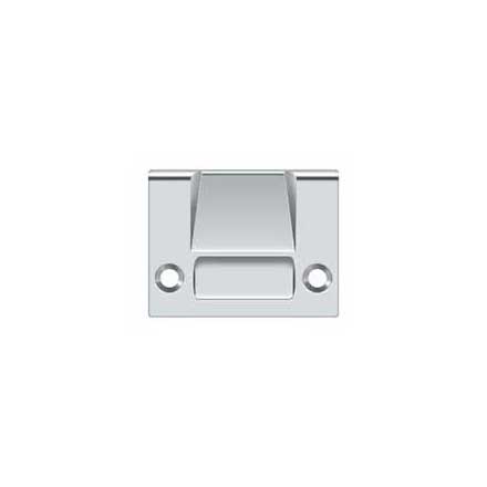 Deltana [SPRCA430U26] Solid Brass Door Roller Catch Strike Plate - Full Lip - Heavy Duty - Polished Chrome Finish - 2 1/8&quot; L