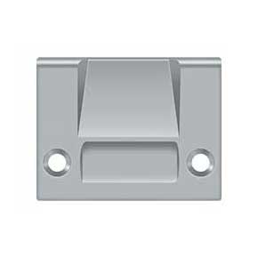 Deltana [SPRCA430U26D] Solid Brass Door Roller Catch Strike Plate - Full Lip - Heavy Duty - Brushed Chrome Finish - 2 1/8" L