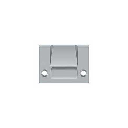 Deltana [SPRCA430U26D] Solid Brass Door Roller Catch Strike Plate - Full Lip - Heavy Duty - Brushed Chrome Finish - 2 1/8&quot; L