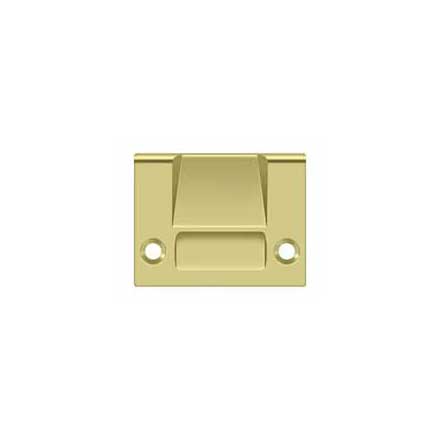 Deltana [SPRCA430U3] Solid Brass Door Roller Catch Strike Plate - Full Lip - Heavy Duty - Polished Brass Finish - 2 1/8&quot; L