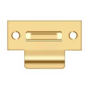 Deltana [TSRCA275CR003] Solid Brass Door Roller Catch Strike Plate - T-Strike - Polished Brass (PVD) Finish - 2 3/4" L