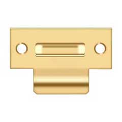 Deltana [TSRCA275CR003] Solid Brass Door Roller Catch Strike Plate - T-Strike - Polished Brass (PVD) Finish - 2 3/4&quot; L