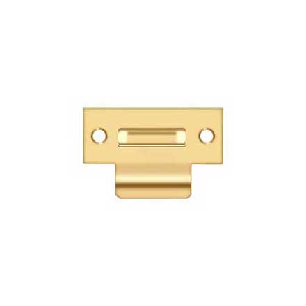 Deltana [TSRCA275CR003] Solid Brass Door Roller Catch Strike Plate - T-Strike - Polished Brass (PVD) Finish - 2 3/4&quot; L