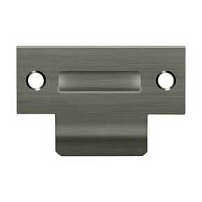 Deltana [TSRCA275U15A] Solid Brass Door Roller Catch Strike Plate - T-Strike - Antique Nickel Finish - 2 3/4" L