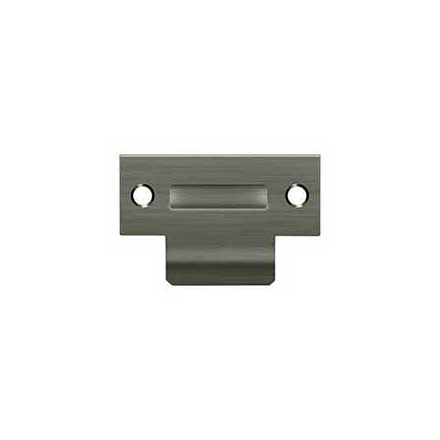 Deltana [TSRCA275U15A] Solid Brass Door Roller Catch Strike Plate - T-Strike - Antique Nickel Finish - 2 3/4" L