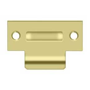Deltana [TSRCA275U3] Solid Brass Door Roller Catch Strike Plate - T-Strike - Polished Brass Finish - 2 3/4" L